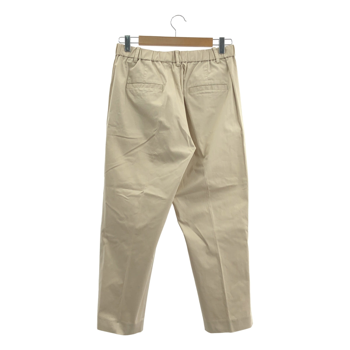 mizuiroind / 미즈이로 인도 | 백 웨스트 고무 탁 슬랙스 팬츠 | 2 | 베이지 | 여성