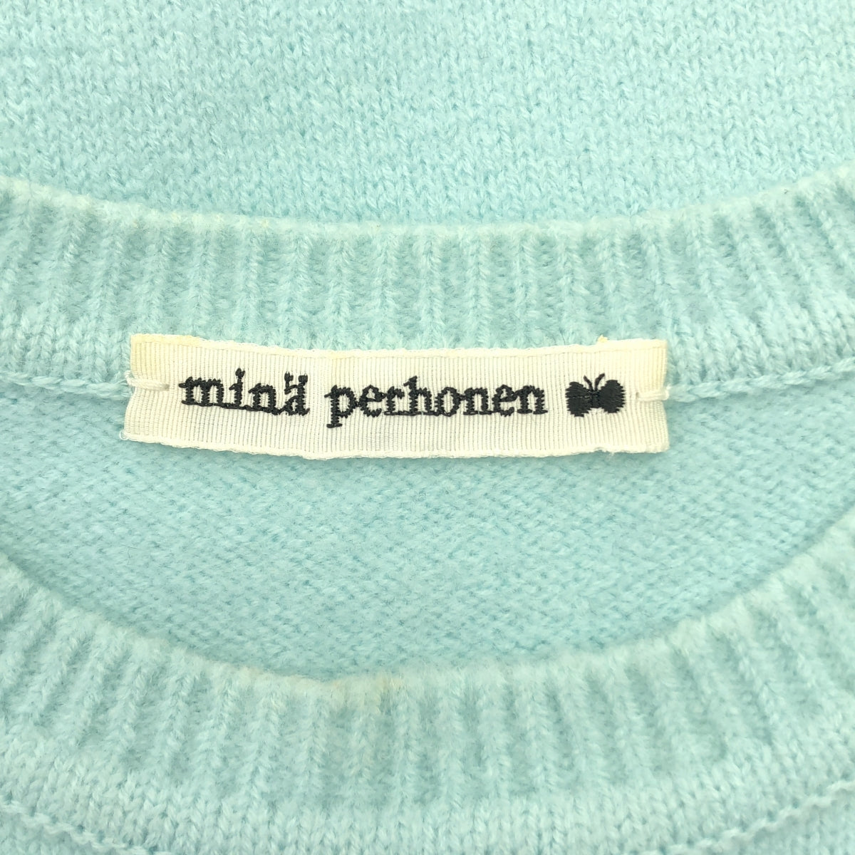 mina perhonen / ミナペルホネン | unichorus ウール 縮絨加工 クルーネック ニット | 38 | レディース