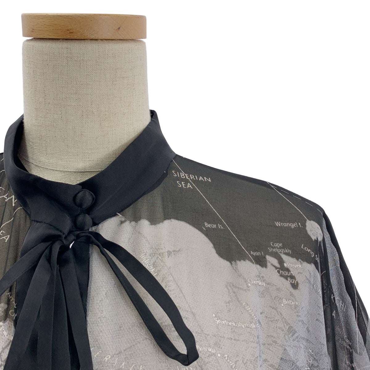 sacai | 世界地圖褶皺印花長裙 | 尺寸 1 | 多色 | 女款