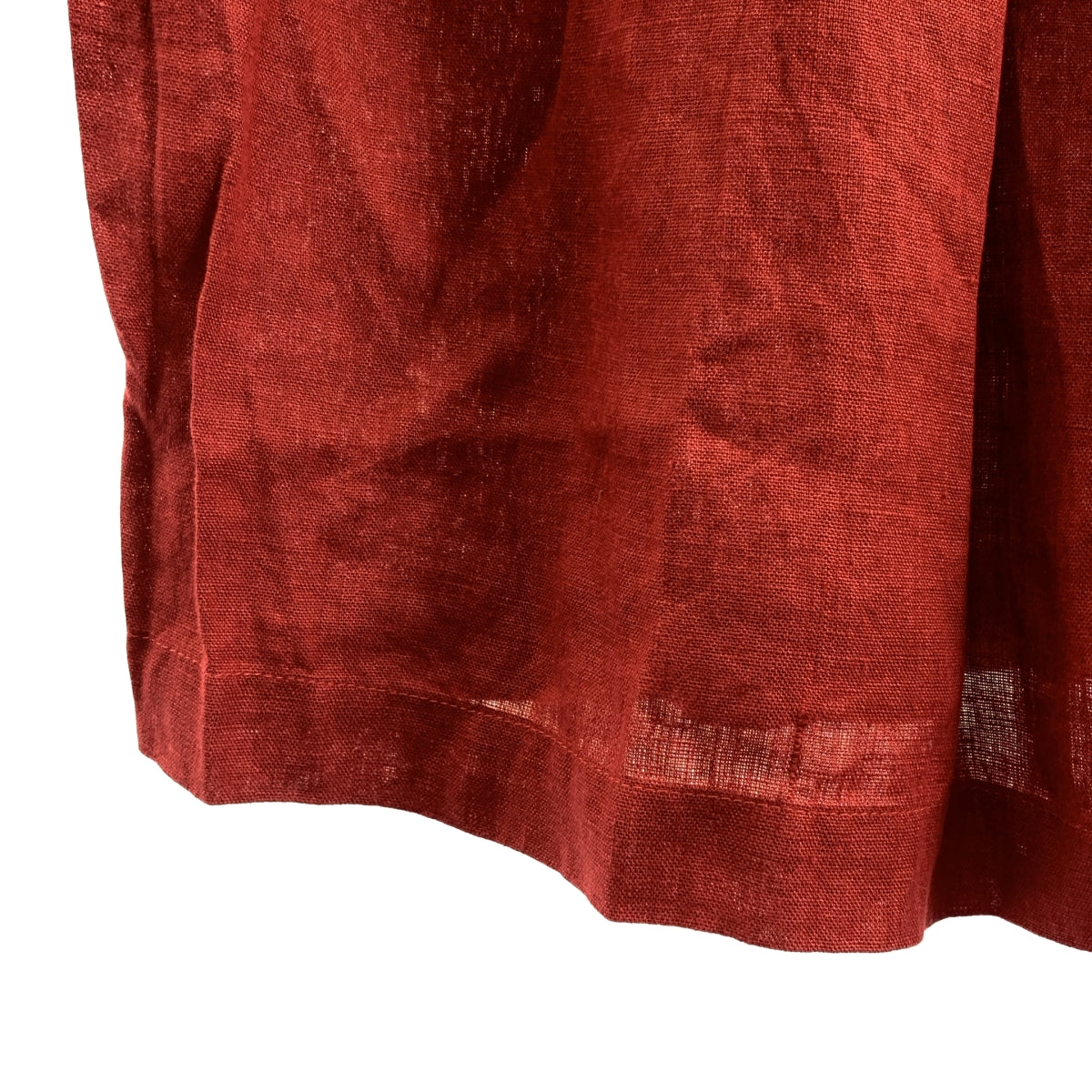 fog linen work / フォグリネンワーク | × nest Robe / ネストローブ リネン セーラーカラー タック 半袖ワンピース | F | レディース