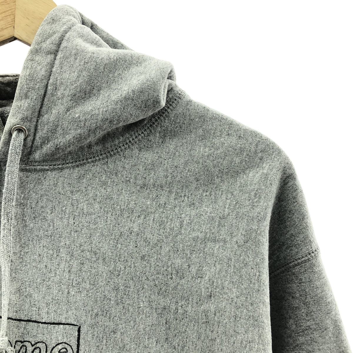 SUPREME / シュプリーム | ×Kwas カウズ / Chalk Box Logo Hooded Sweatshirt チョーク ボックスロゴ パーカー | L | グレー | メンズ