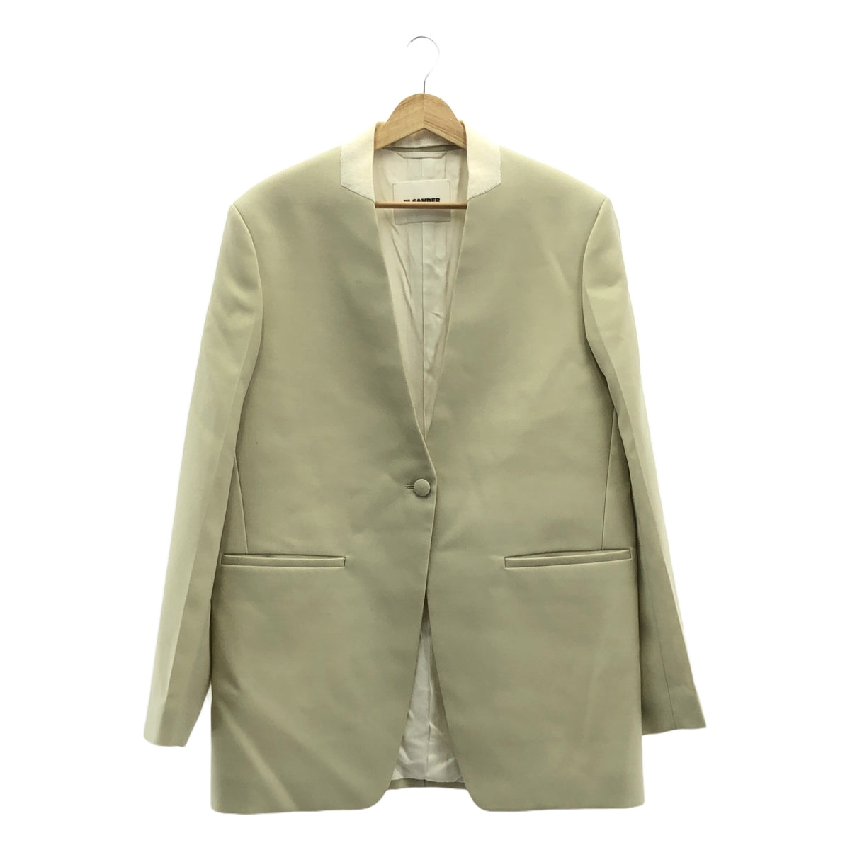 JIL SANDER / 질산더 | 2021AW | 컬러리스 싱글 재킷 / 노 컬러 재킷 | 32 | 아이보리 | 여성