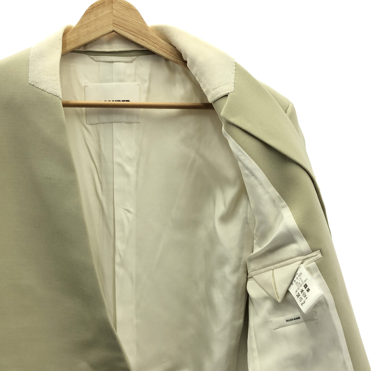JIL SANDER / 질산더 | 2021AW | 컬러리스 싱글 재킷 / 노 컬러 재킷 | 32 | 아이보리 | 여성