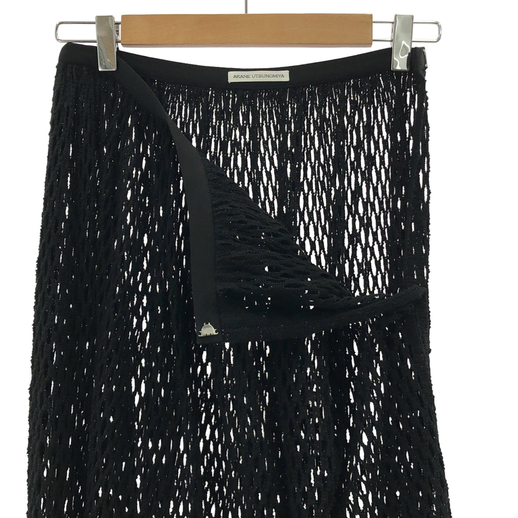 AKANE UTSUNOMIYA / 아카네츠 노미야 | 메쉬 레이스 롱 이지 스커트 |