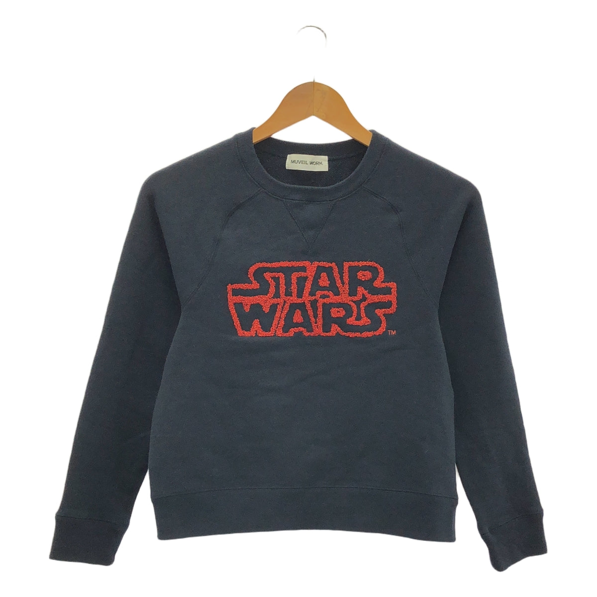 MUVEIL WORK / ミュベールワーク | STARWARS スターウォーズ ロゴ裏毛 プルオーバー スウェット | 36 | ネイビー | レディース