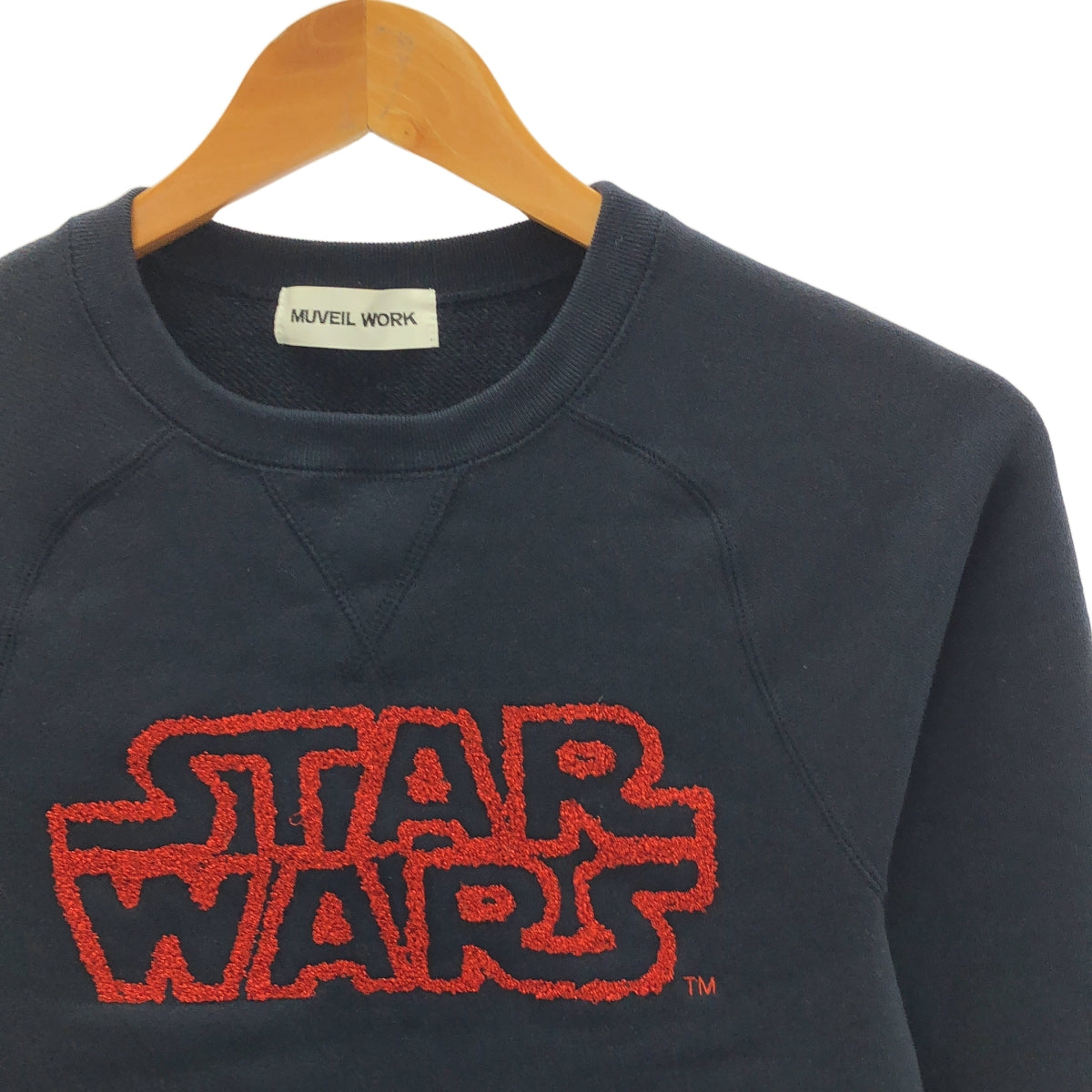 MUVEIL WORK / ミュベールワーク | STARWARS スターウォーズ ロゴ裏毛 プルオーバー スウェット | 36 | ネイビー | レディース