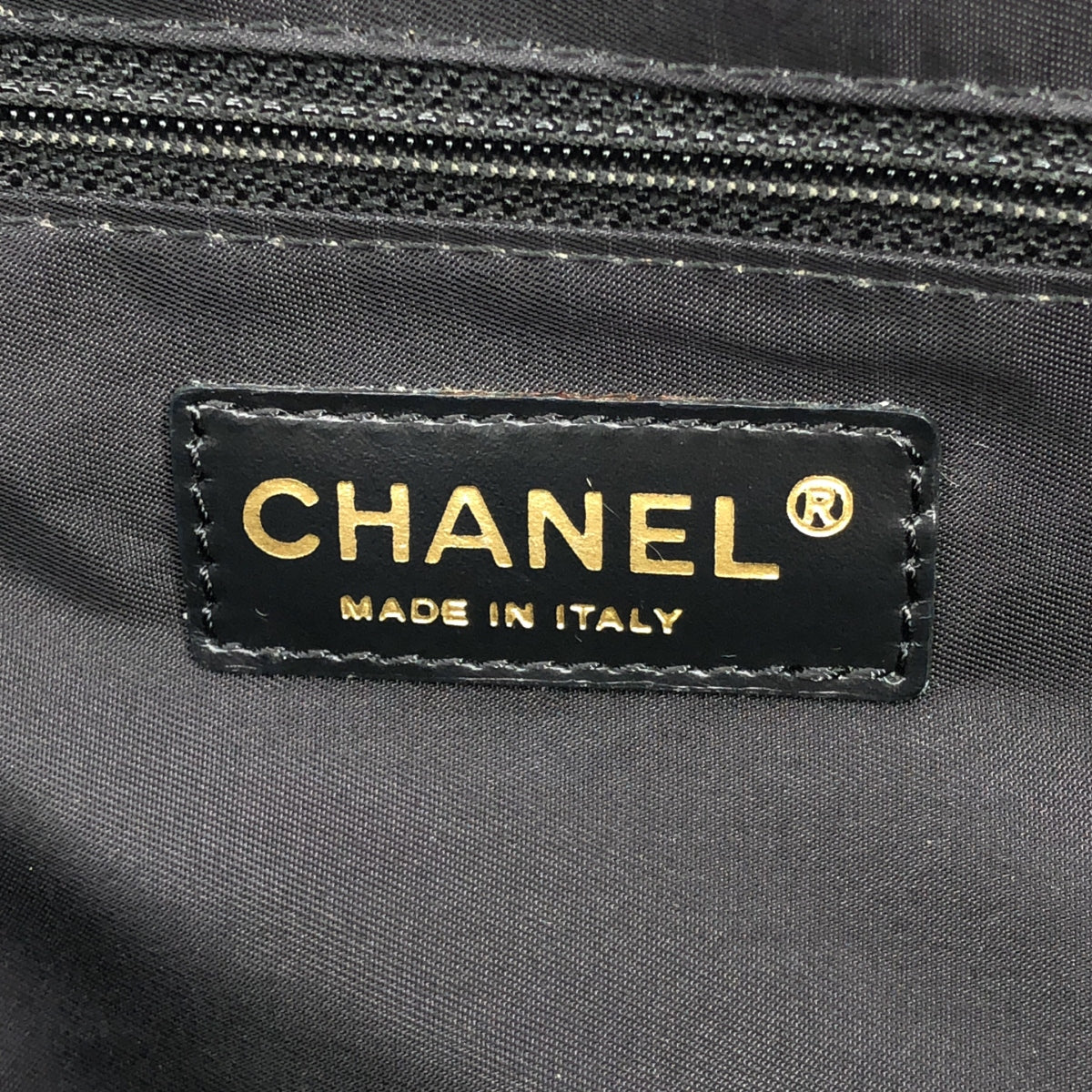 【미품】 CHANEL / 샤넬 | A20525 뉴 여행 라인 로고 나일론 자카드 가죽 핸들 보스턴 가방 | 블랙 | 여성