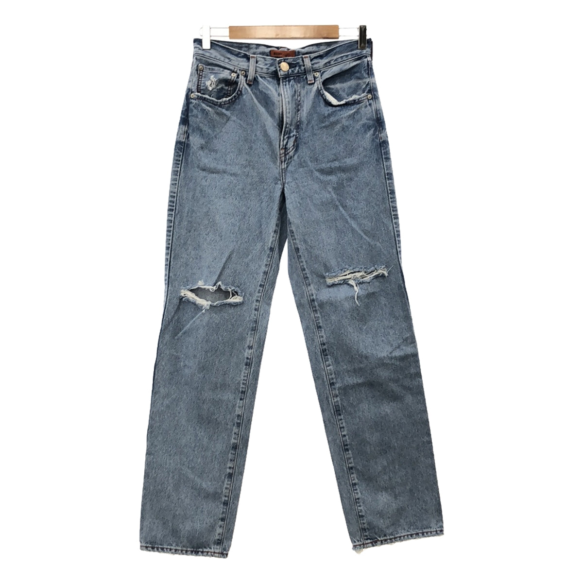 【美品】  NEEDBY heritage / ニードバイヘリテージ | JOE ダメージデニムパンツ | 26 | インディゴ | レディース