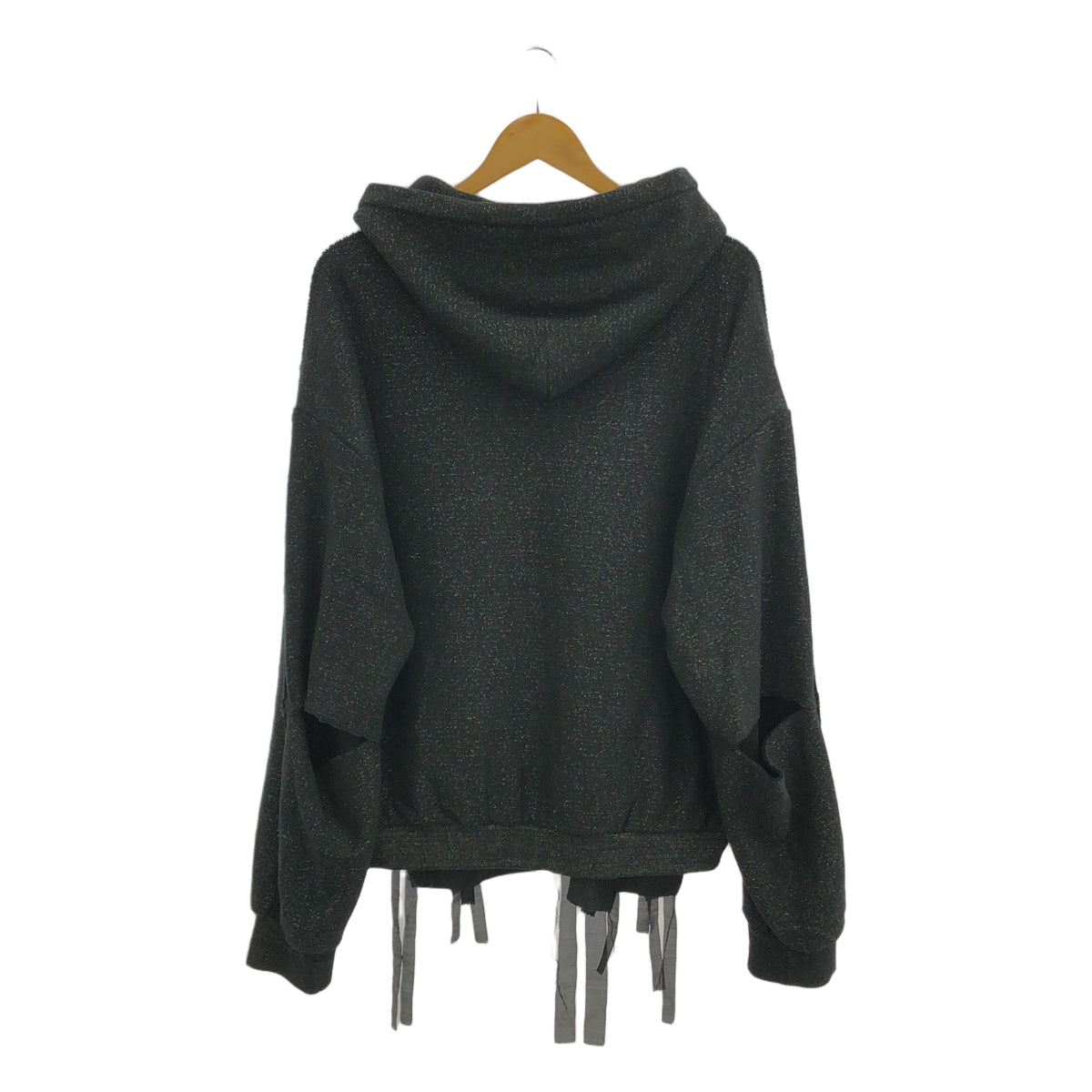 【新品】  Midorikawa / ミドリカワ | 2023SS | LAME SWEAT PARKA ラメミックス スウェットジップパーカー | L | BLACK LAME / ブラックラメ | メンズ