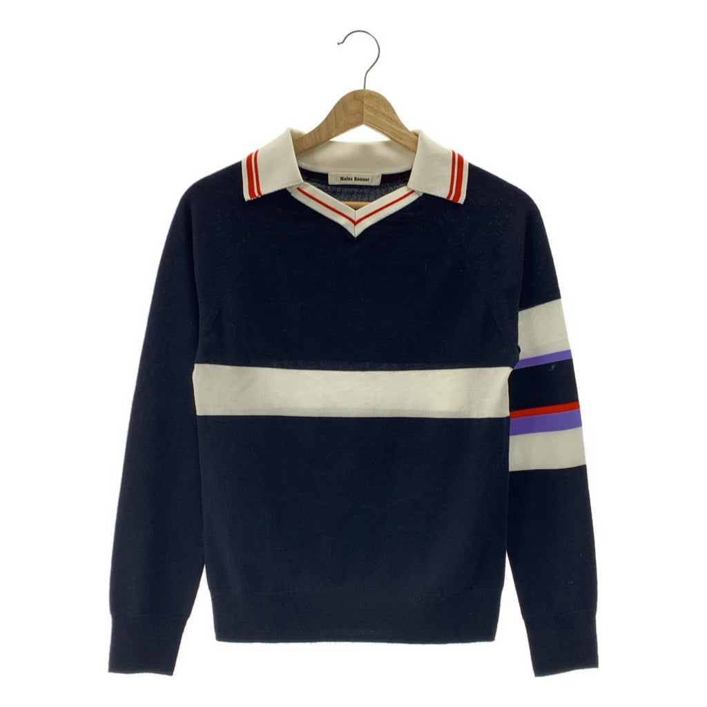 威爾斯邦納 | 羊毛絲混紡鑲邊針織衫 | XS碼 | 女款