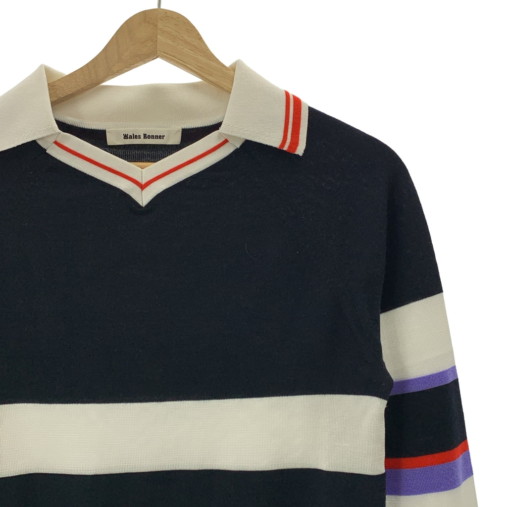 威爾斯邦納 | 羊毛絲混紡鑲邊針織衫 | XS碼 | 女款