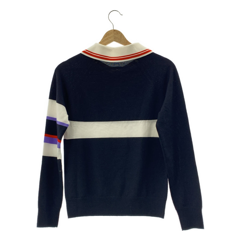 威爾斯邦納 | 羊毛絲混紡鑲邊針織衫 | XS碼 | 女款