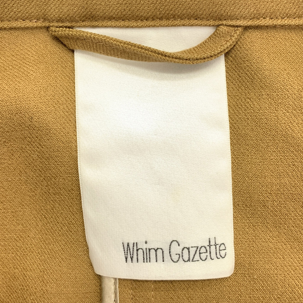 Whim Gazette / ウィムガゼット | ウール ベルト付き ロング コート | F | レディース