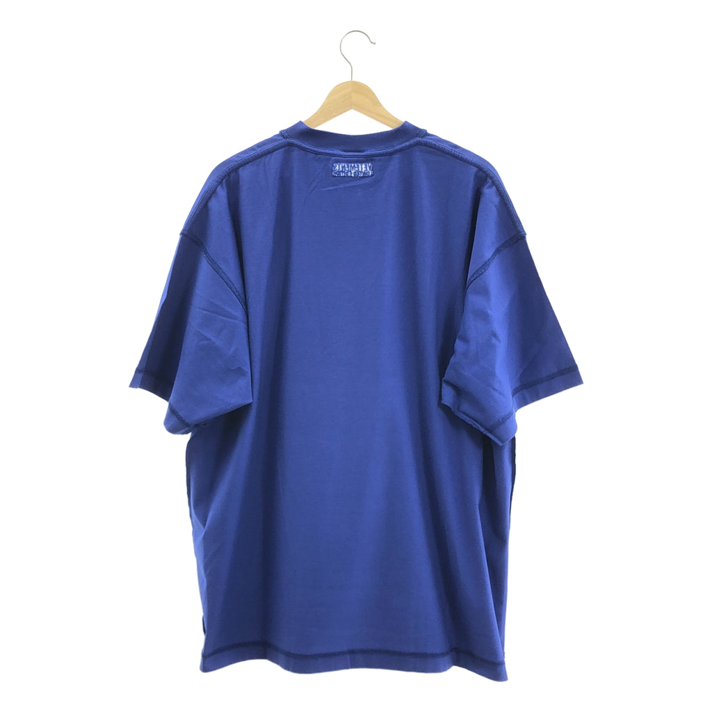 【新品】  VETEMENTS / ヴェトモン | 2022SS | INSIDE OUT T-SHIRT / ロゴ刺しゅう インサイドアウト Tシャツ | M | ブルー | メンズ
