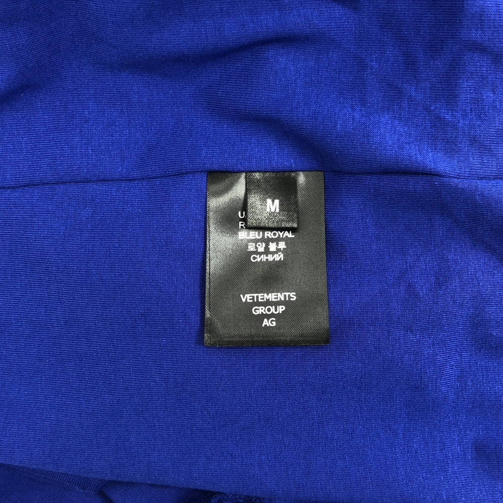 【新品】  VETEMENTS / ヴェトモン | 2022SS | INSIDE OUT T-SHIRT / ロゴ刺しゅう インサイドアウト Tシャツ | M | ブルー | メンズ