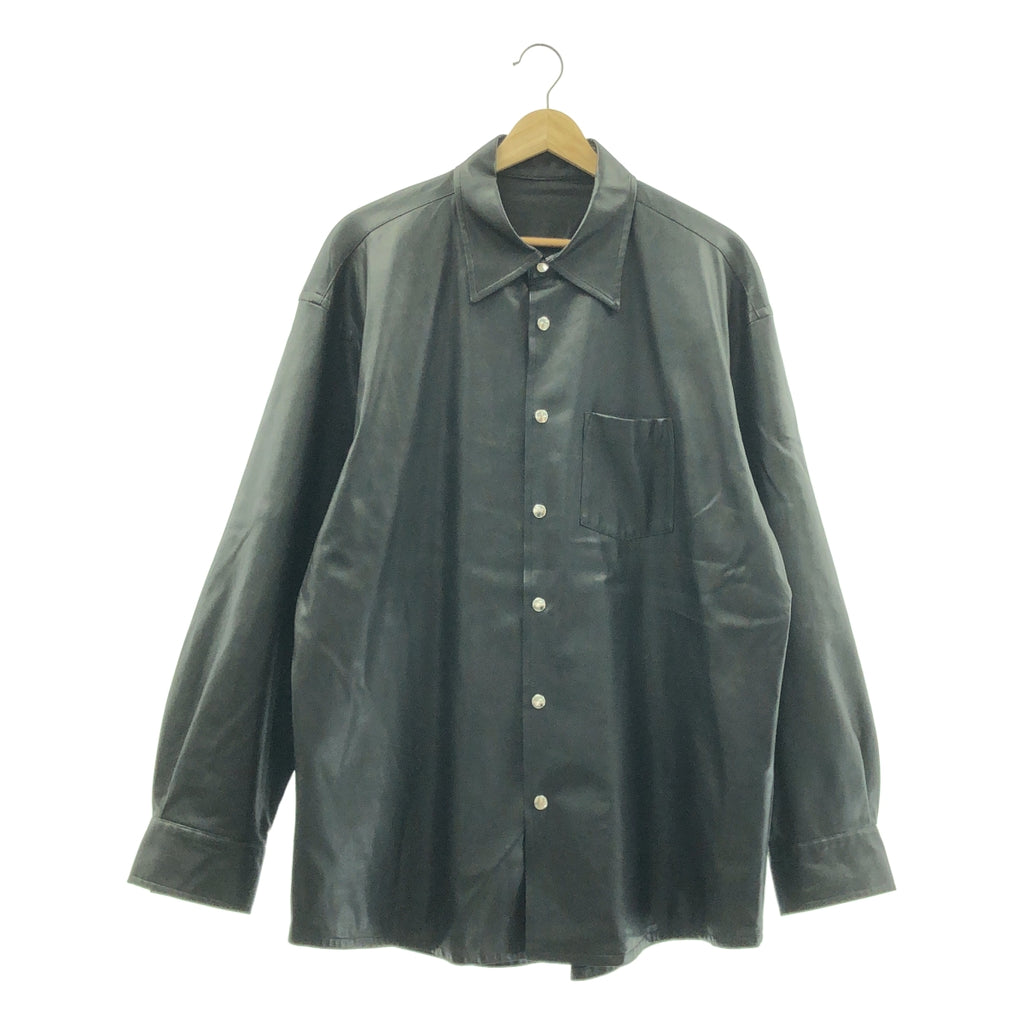 ALLEGE / アレッジ | 2021AW | Synthetic Leather Shirt / レザー オーバーシルエット シャツ | 4 | メンズ