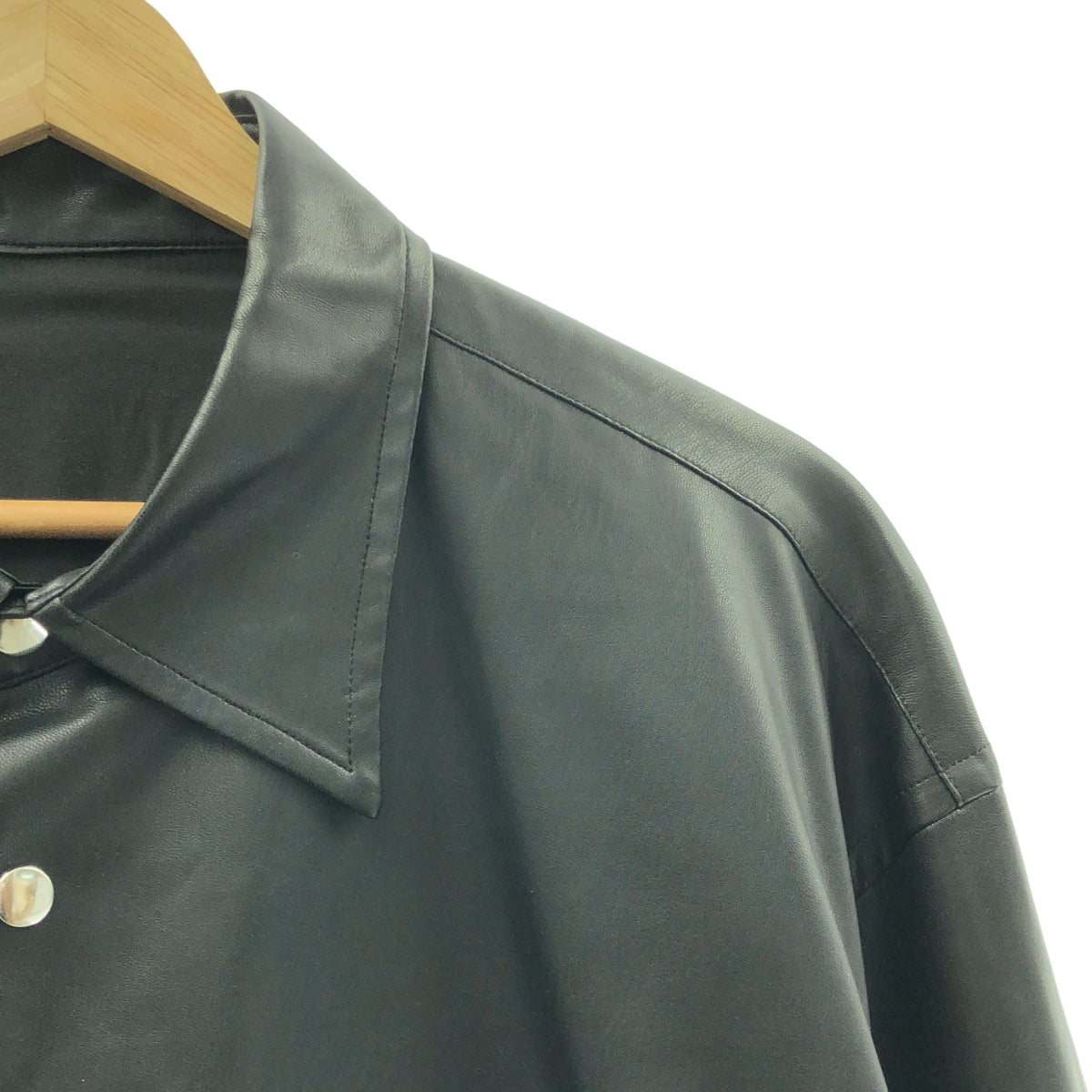 ALLEGE / アレッジ | 2021AW | Synthetic Leather Shirt / レザー オーバーシルエット シャツ | 4 | メンズ