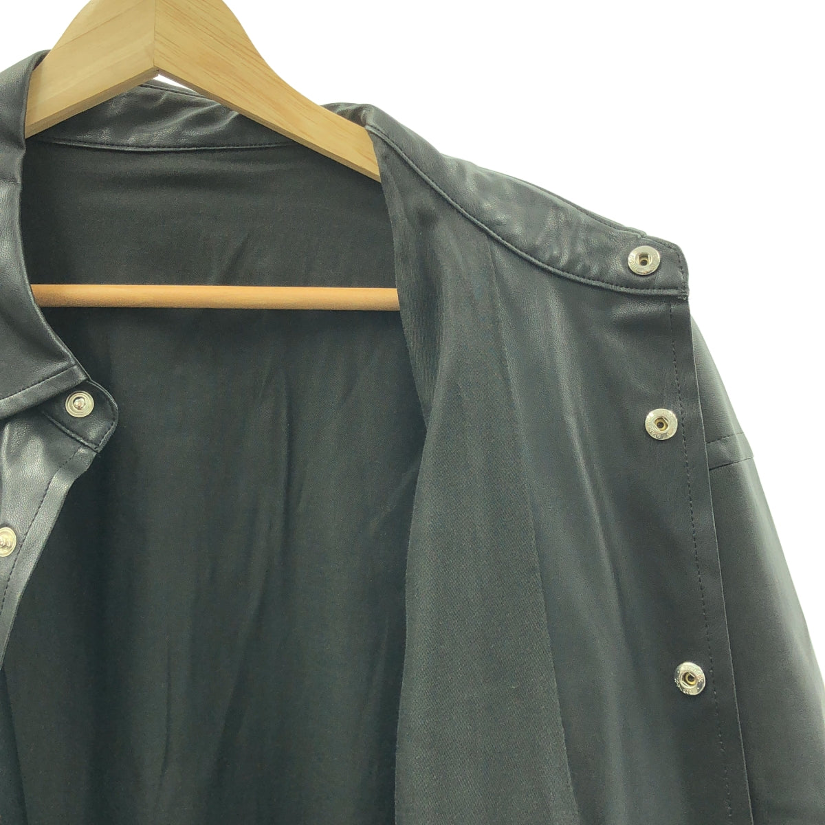 ALLEGE / アレッジ | 2021AW | Synthetic Leather Shirt / レザー オーバーシルエット シャツ | 4 | メンズ