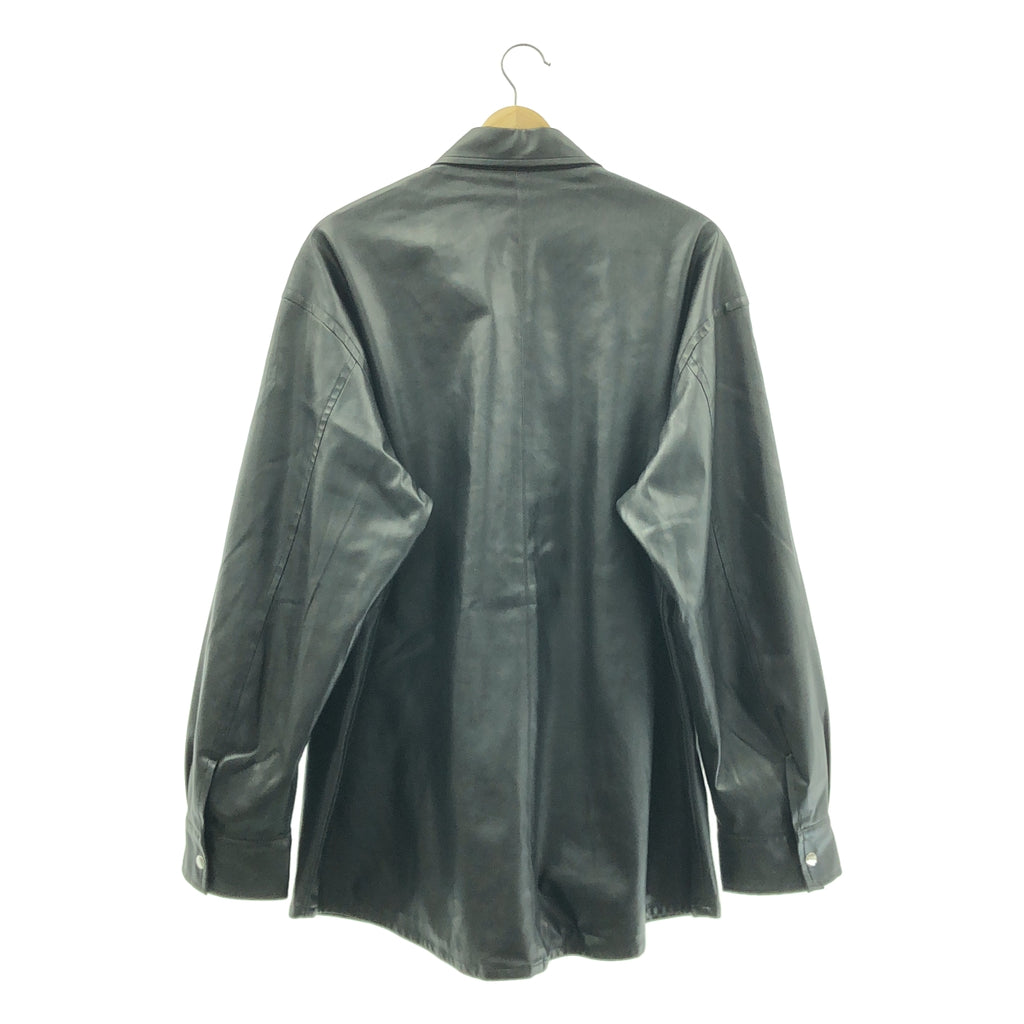 ALLEGE / アレッジ | 2021AW | Synthetic Leather Shirt / レザー オーバーシルエット シャツ | 4 | メンズ
