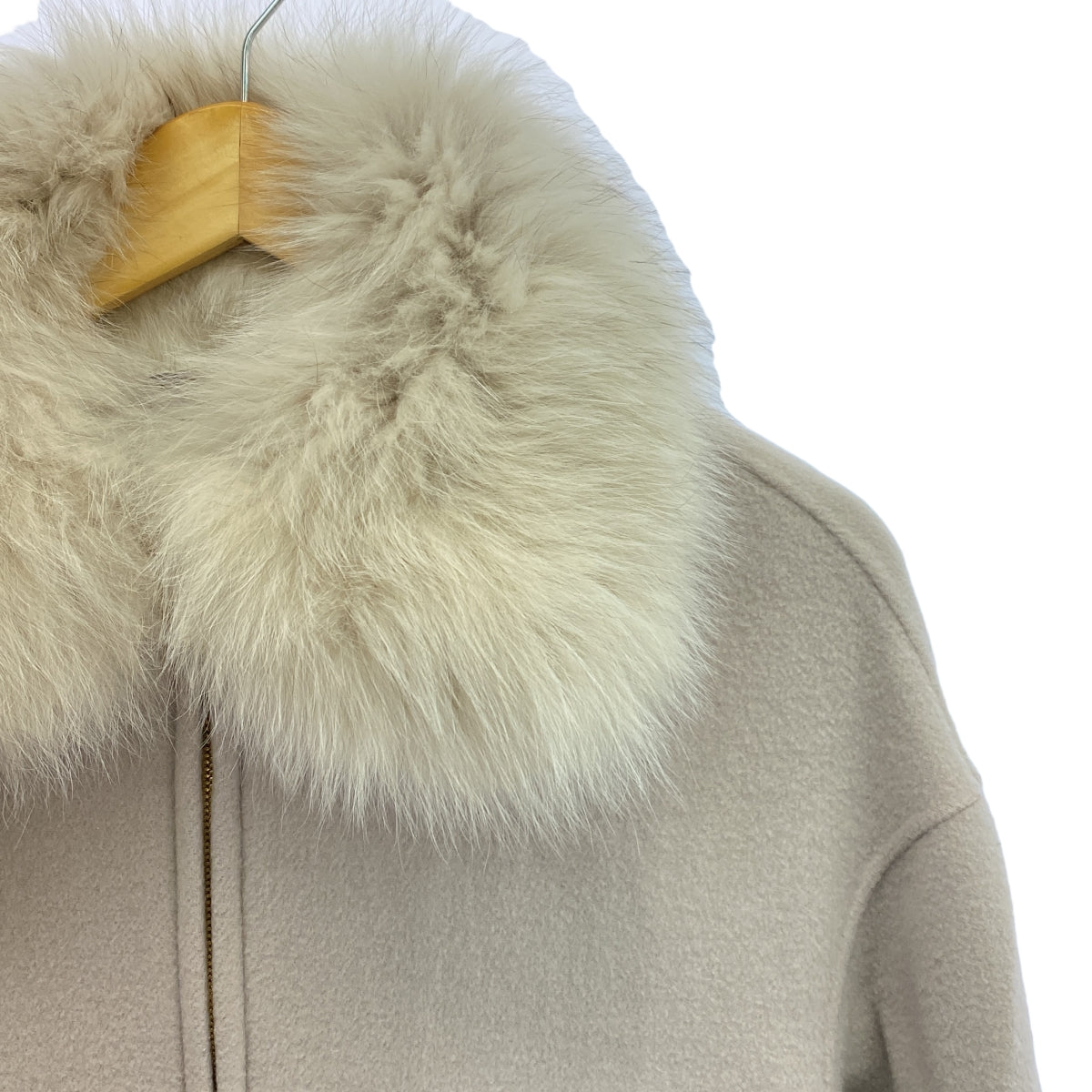 GRACE CONTINENTAL / 그레이스 콘티넨탈 | 모피 울 롱 코트 | 36 | 핑크 베이지 | 여성