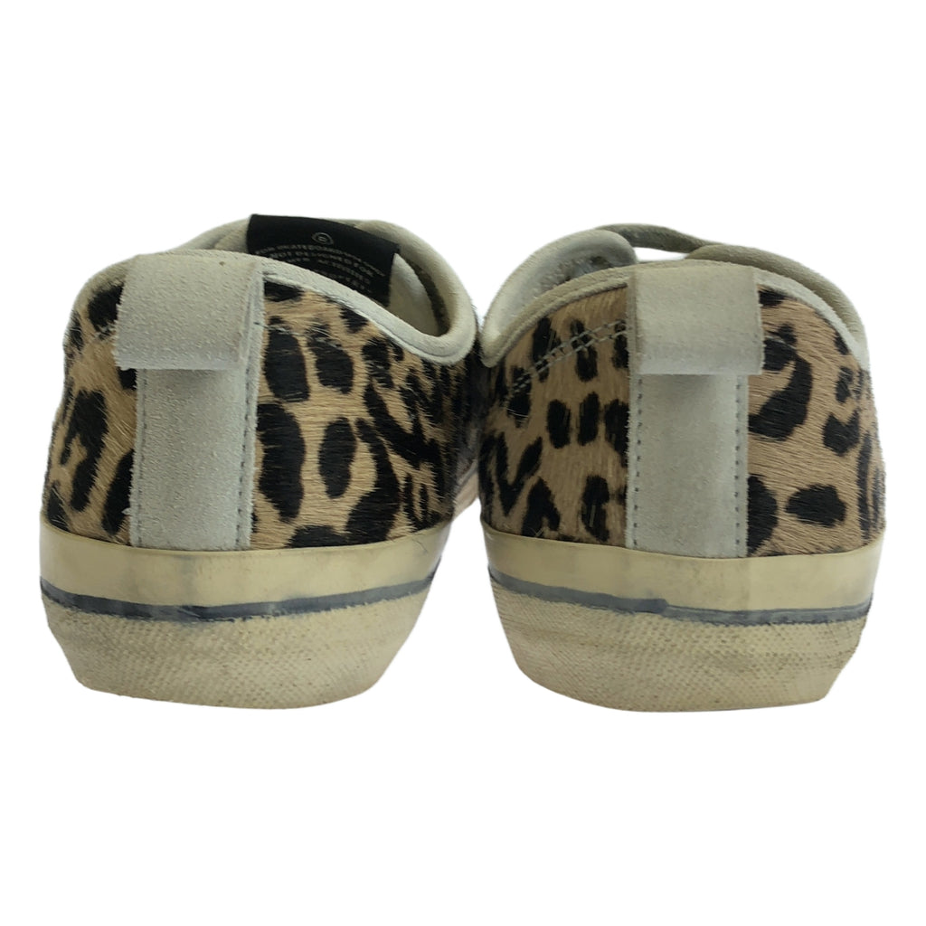 GOLDEN GOOSE / ゴールデングース | ハラコ レザー レオパード ヴィンテージ加工 スニーカー | 39 | キャメル系 | レディース