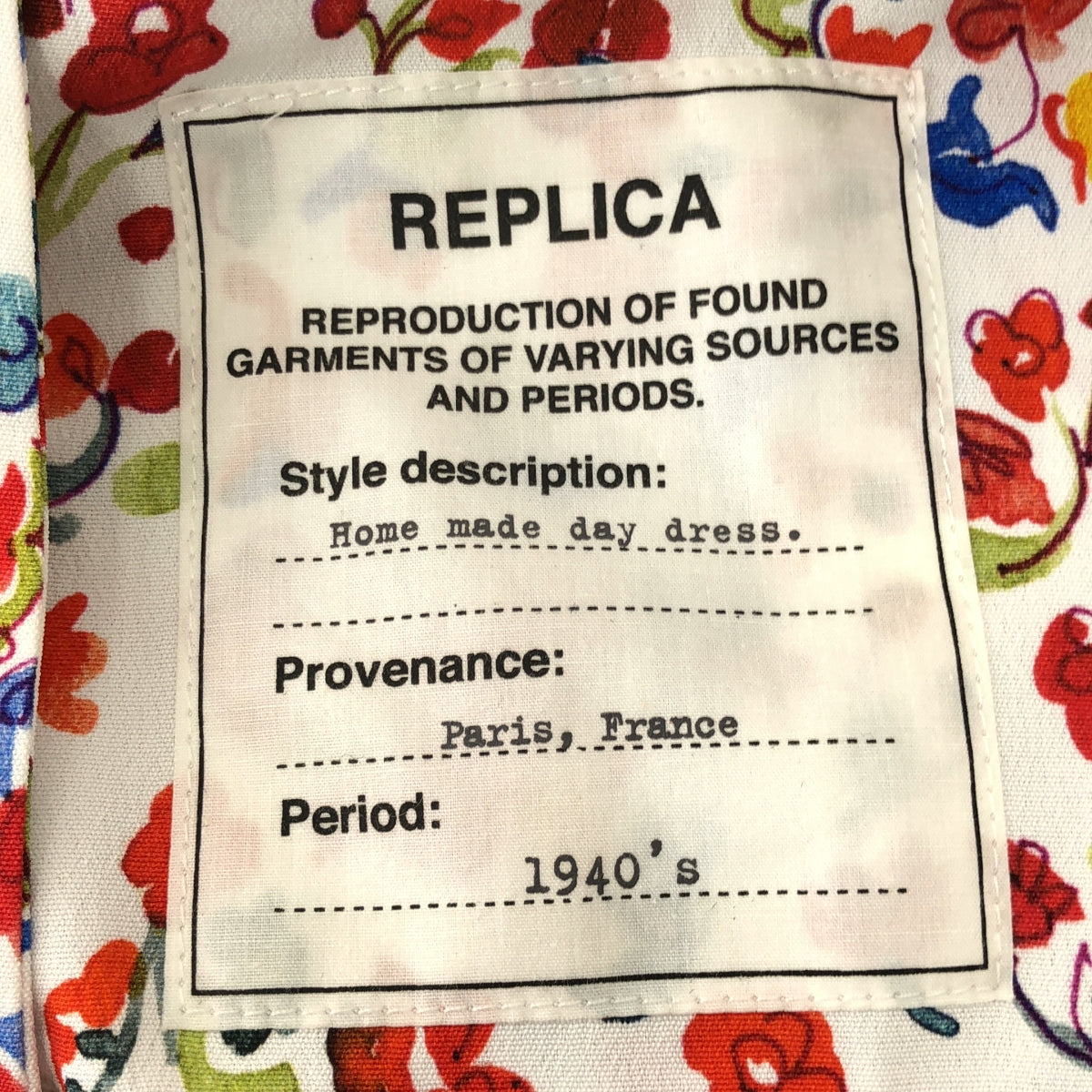 Maison Martin Margiela / メゾンマルタンマルジェラ | 2015SS | replica / Home made day dress ワンピース | 40 | レディース
