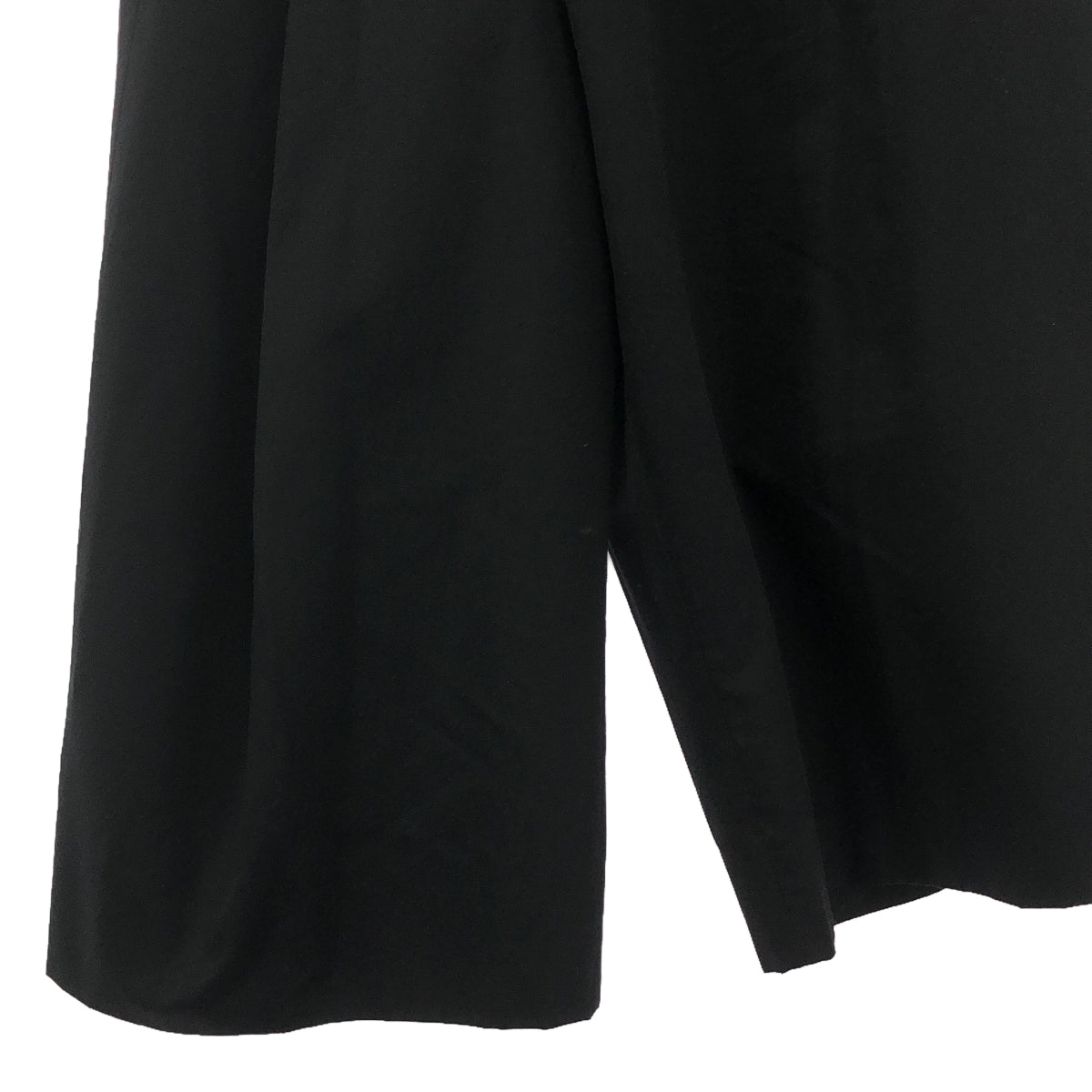 Maison Margiela / メゾンマルジェラ | 2019SS | Cropped Wrap Front Pants / 変形 アシンメトリー タック ワイド スラックスパンツ | 36 | ブラック | レディース