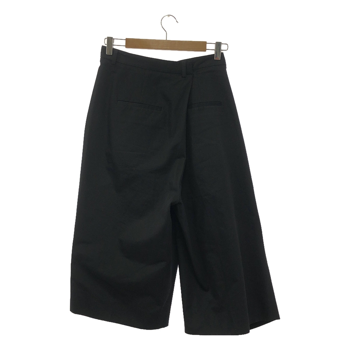 Maison Margiela / メゾンマルジェラ | 2019SS | Cropped Wrap Front Pants / 変形 アシンメトリー タック ワイド スラックスパンツ | 36 | ブラック | レディース