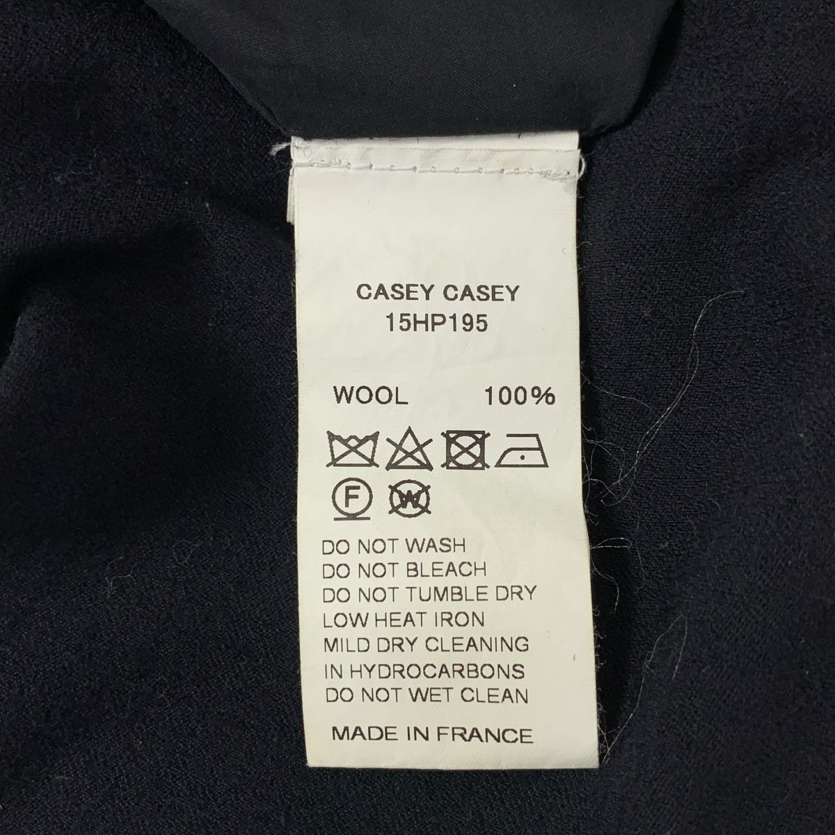 CASEY CASEY / ケーシーケーシー | ウール 2タック イージーパンツ | M | ネイビー | メンズ