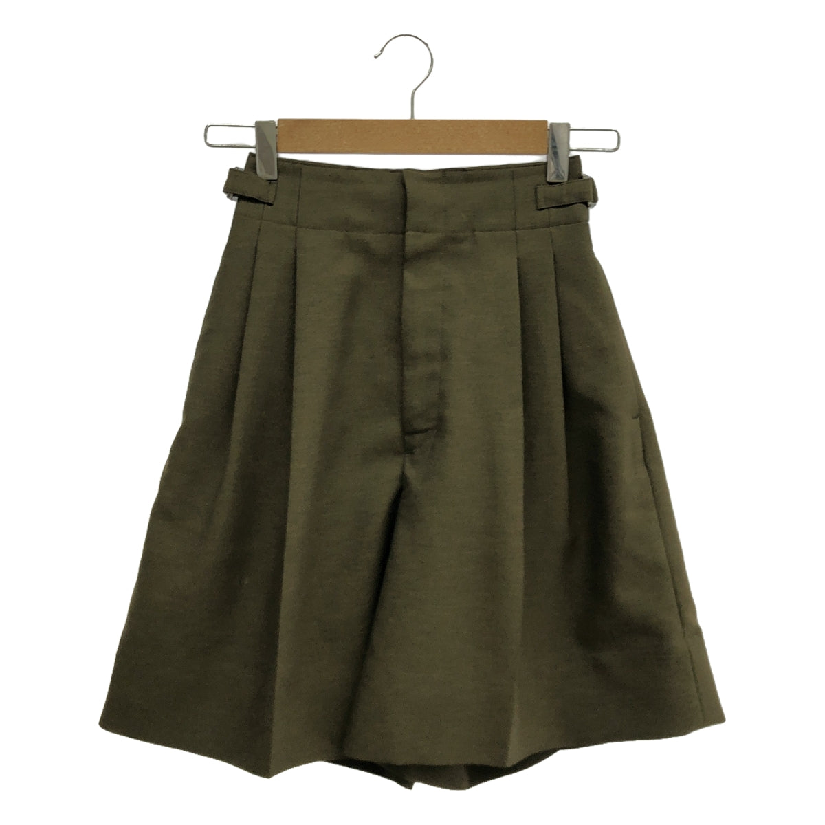 [狀況良好] anplegant / amplegant |雙調節2褶軍褲| 1 |卡其色 |女性的