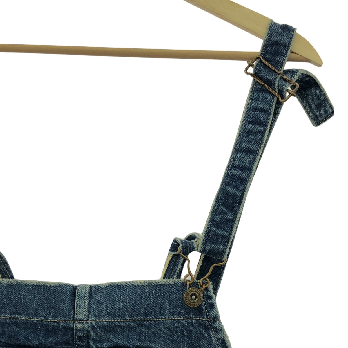 L'Appartement / 아파르트몬 | Denim Over ALL / 빈티지 가공 데님 오버올 | F | 인디고 | 여성