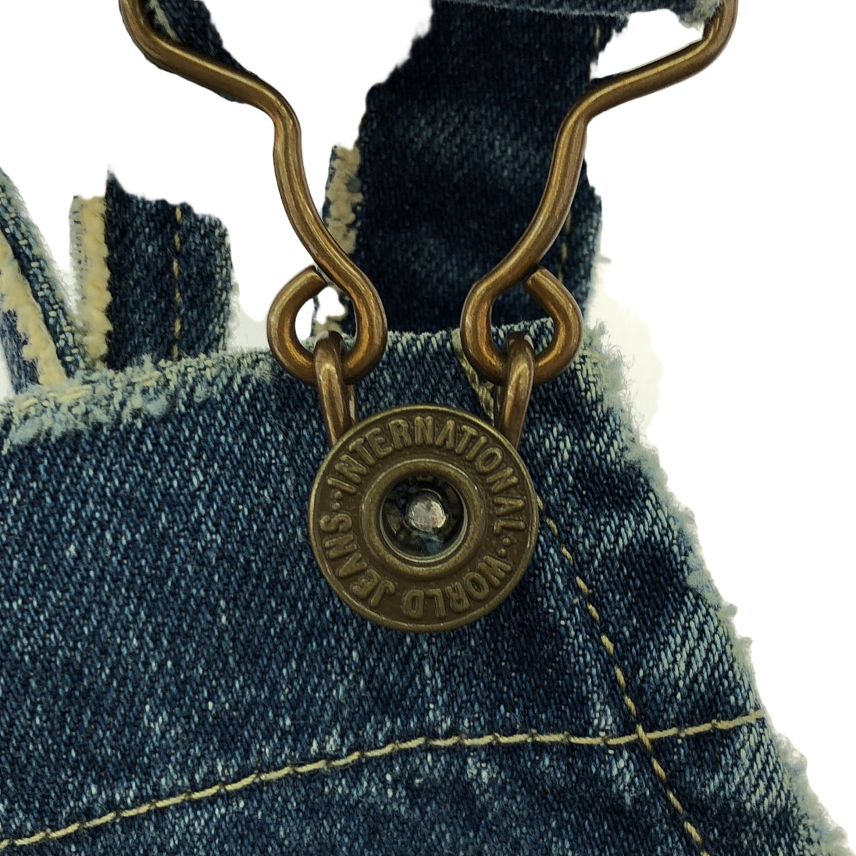 L'Appartement / 아파르트몬 | Denim Over ALL / 빈티지 가공 데님 오버올 | F | 인디고 | 여성