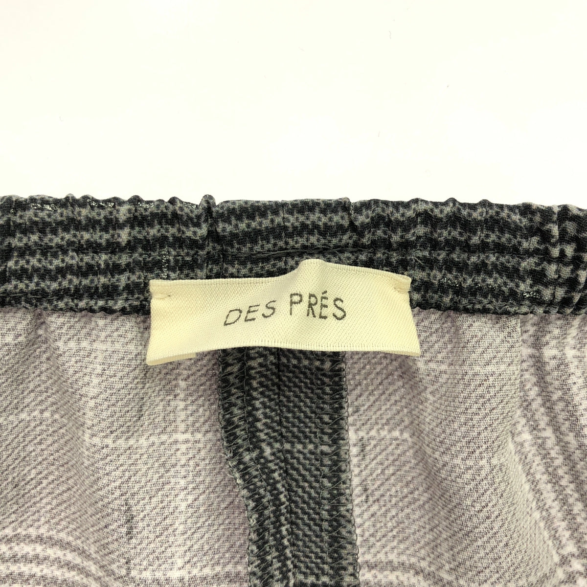 DES PRES / デプレ | 2024AW | グレンチェック グリッタープリント リラックス パンツ | 38 | グレー | レディース