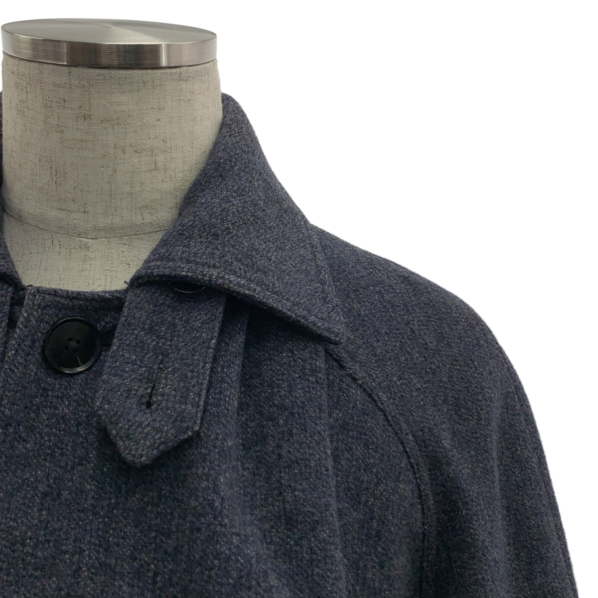 ENCOMING / インカミング | BACK PLEATS COAT / ウール チンストラップ ステンカラー オーバーコート / 総裏地 | M | メンズ