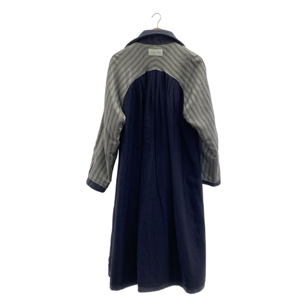 ENCOMING / インカミング | BACK PLEATS COAT / ウール チンストラップ ステンカラー オーバーコート / 総裏地 | M | メンズ