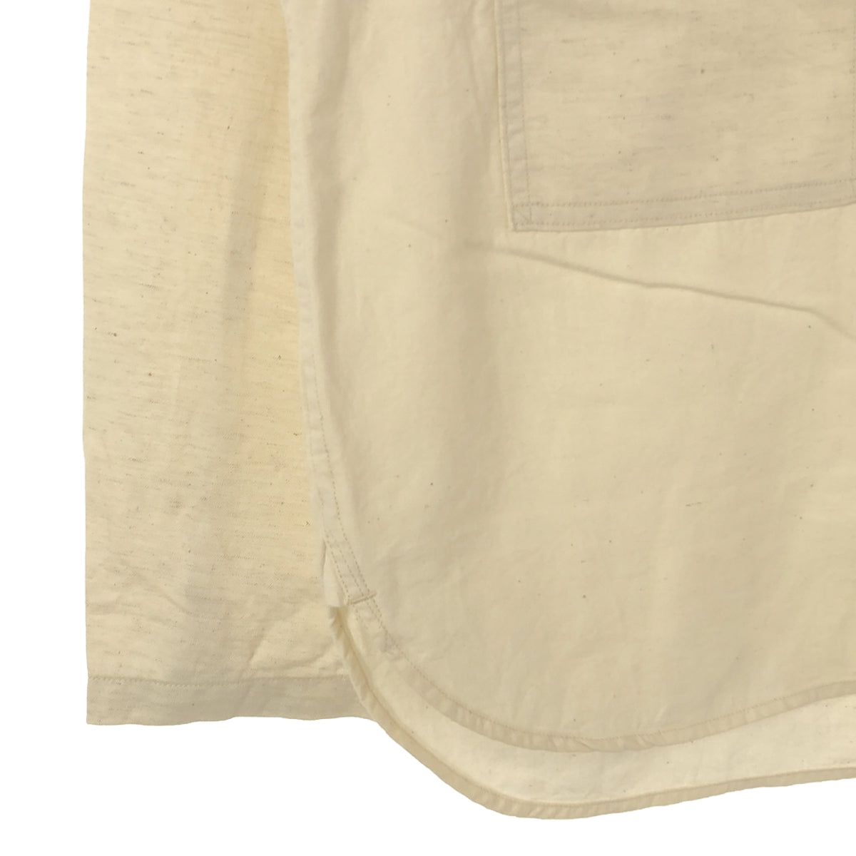 NIGEL CABOURN | UTILITY SHIRT Cotton Linen Utility Shirt | 44 | Ecru | Men's