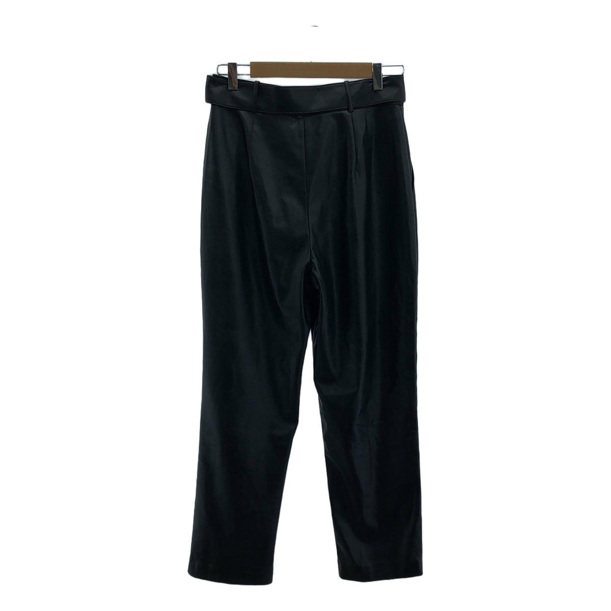 TED BAKER / テッドベーカー | ベルト付 レザー パンツ | 2 | ブラック | レディース