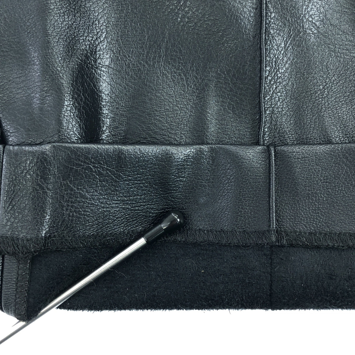 TED BAKER / テッドベーカー | ベルト付 レザー パンツ | 2 | ブラック | レディース