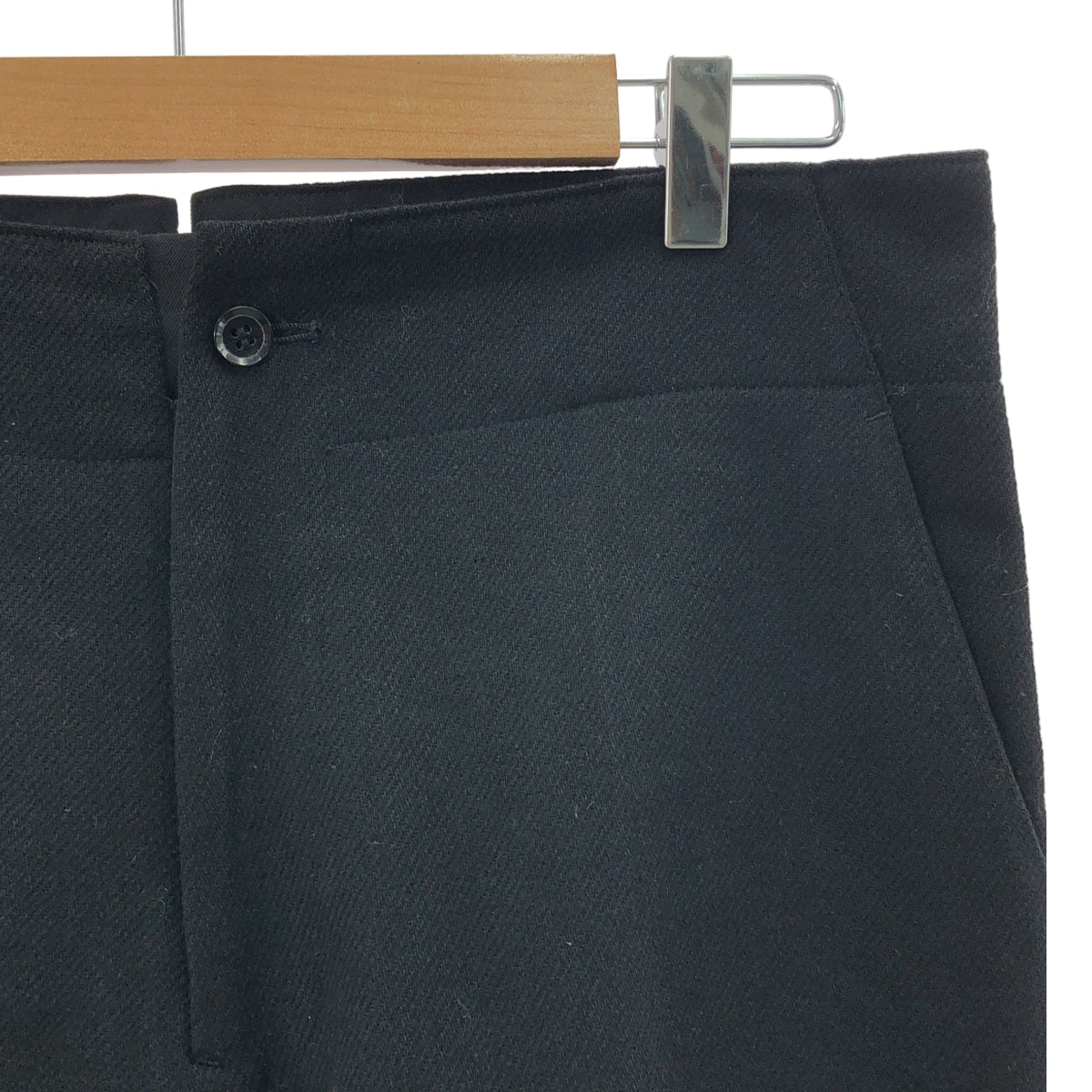 YOHJI YAMAMOTO | 羊毛和羊駝毛混紡七分褲 | 3碼 | 黑色 | 男款