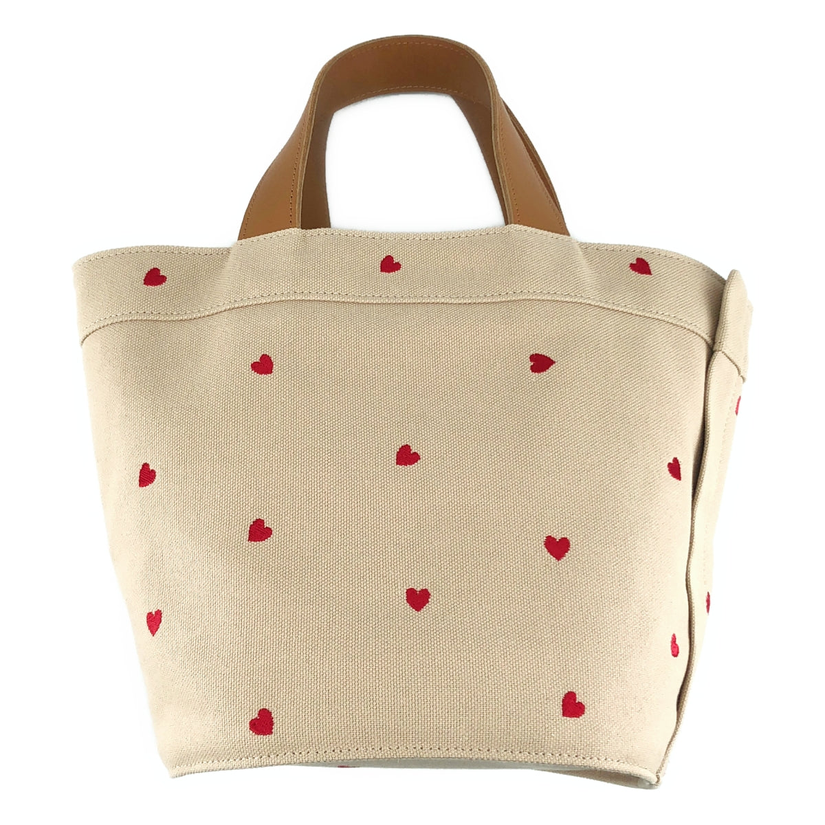 LUDLOW / ラドロー | レザートリム キャンバス ハート トートバッグ |