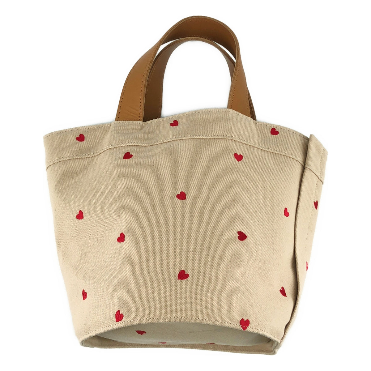 LUDLOW / ラドロー | レザートリム キャンバス ハート トートバッグ |