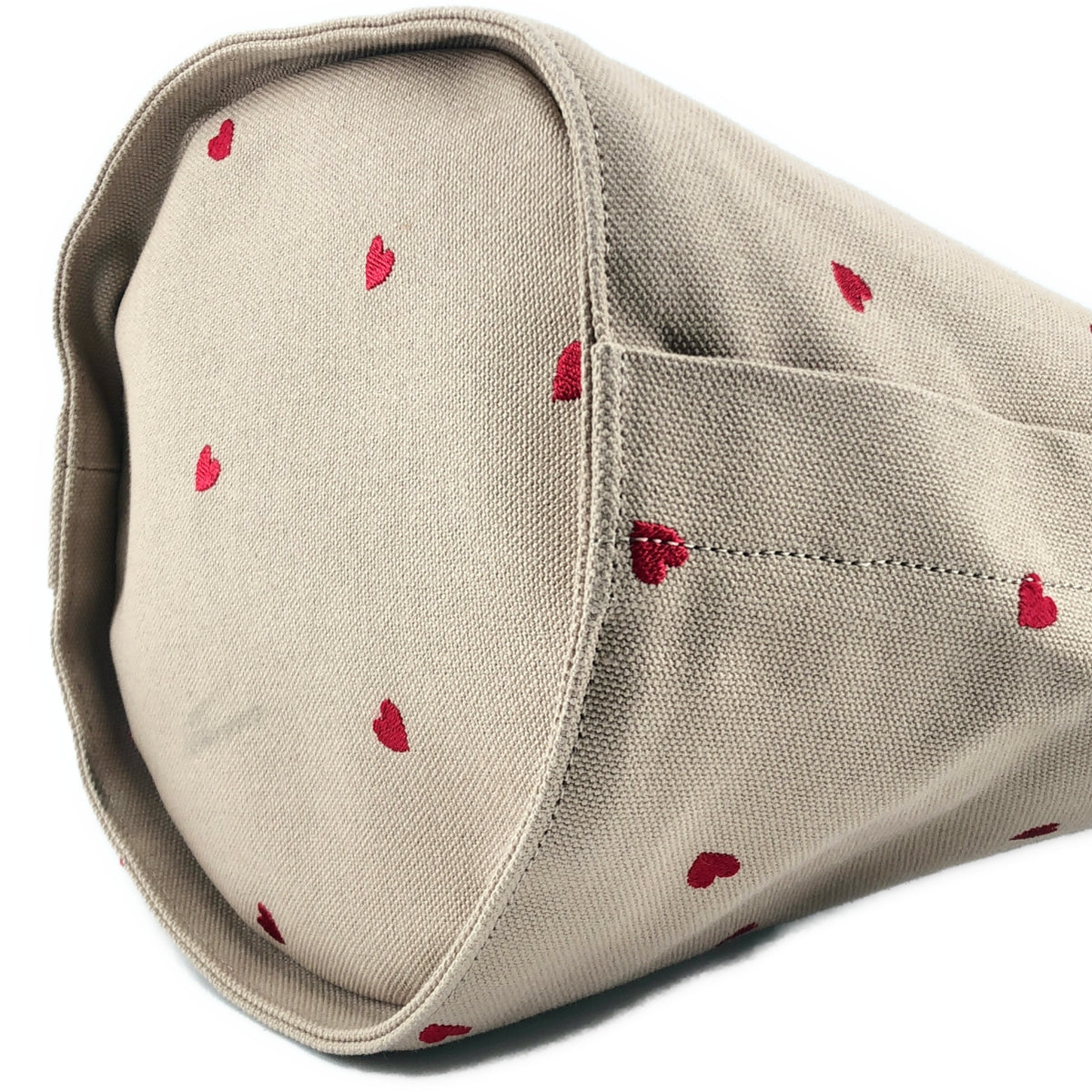 LUDLOW / ラドロー | レザートリム キャンバス ハート トートバッグ |