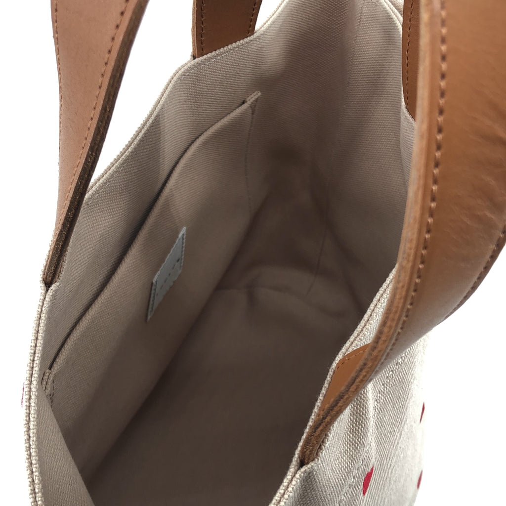 LUDLOW / ラドロー | レザートリム キャンバス ハート トートバッグ |