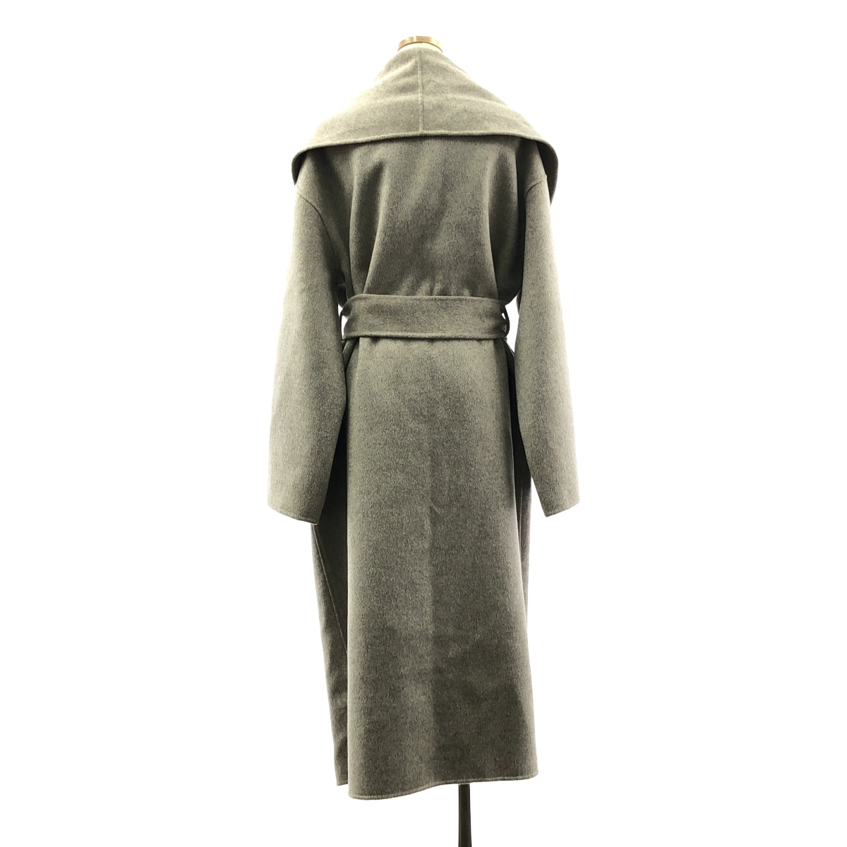 [狀況極佳] BULLY | 2023 秋冬 | Deuxieme Classe 披肩領羊毛長版大衣 | 尺寸 42 | 米色 | 女款