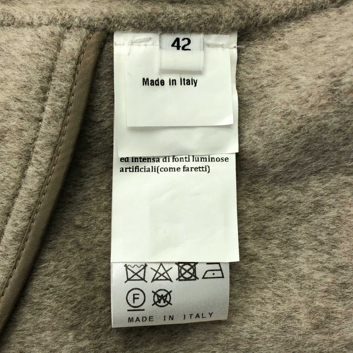 [狀況極佳] BULLY | 2023 秋冬 | Deuxieme Classe 披肩領羊毛長版大衣 | 尺寸 42 | 米色 | 女款