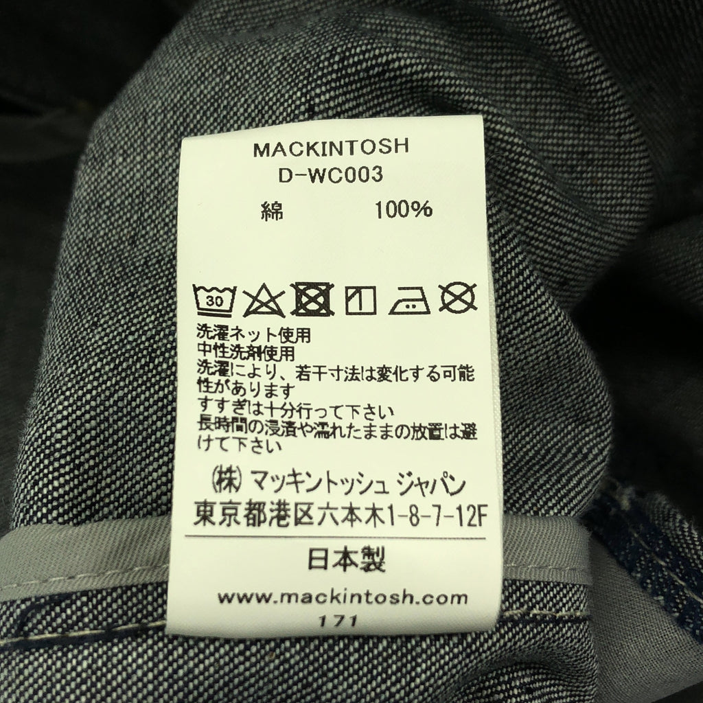 MACKINTOSH / マッキントッシュ | デニム フーデッド コート | 34 | レディース