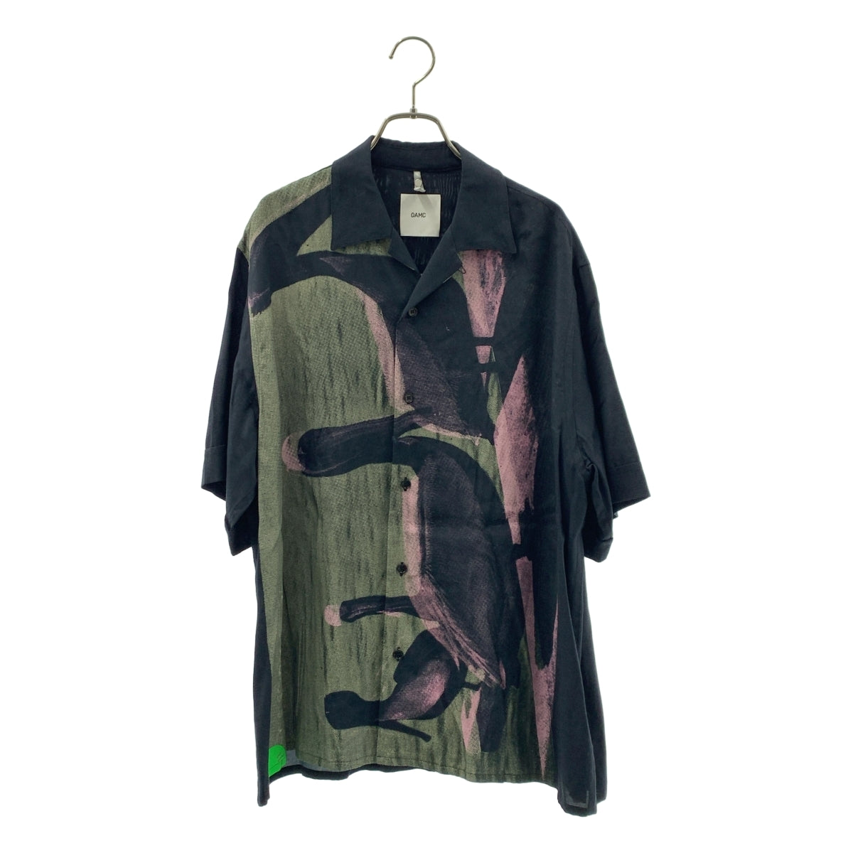 OAMC / オーエーエムシー | グラフィックプリント オープンカラーシャツ | S | ネイビー | メンズ