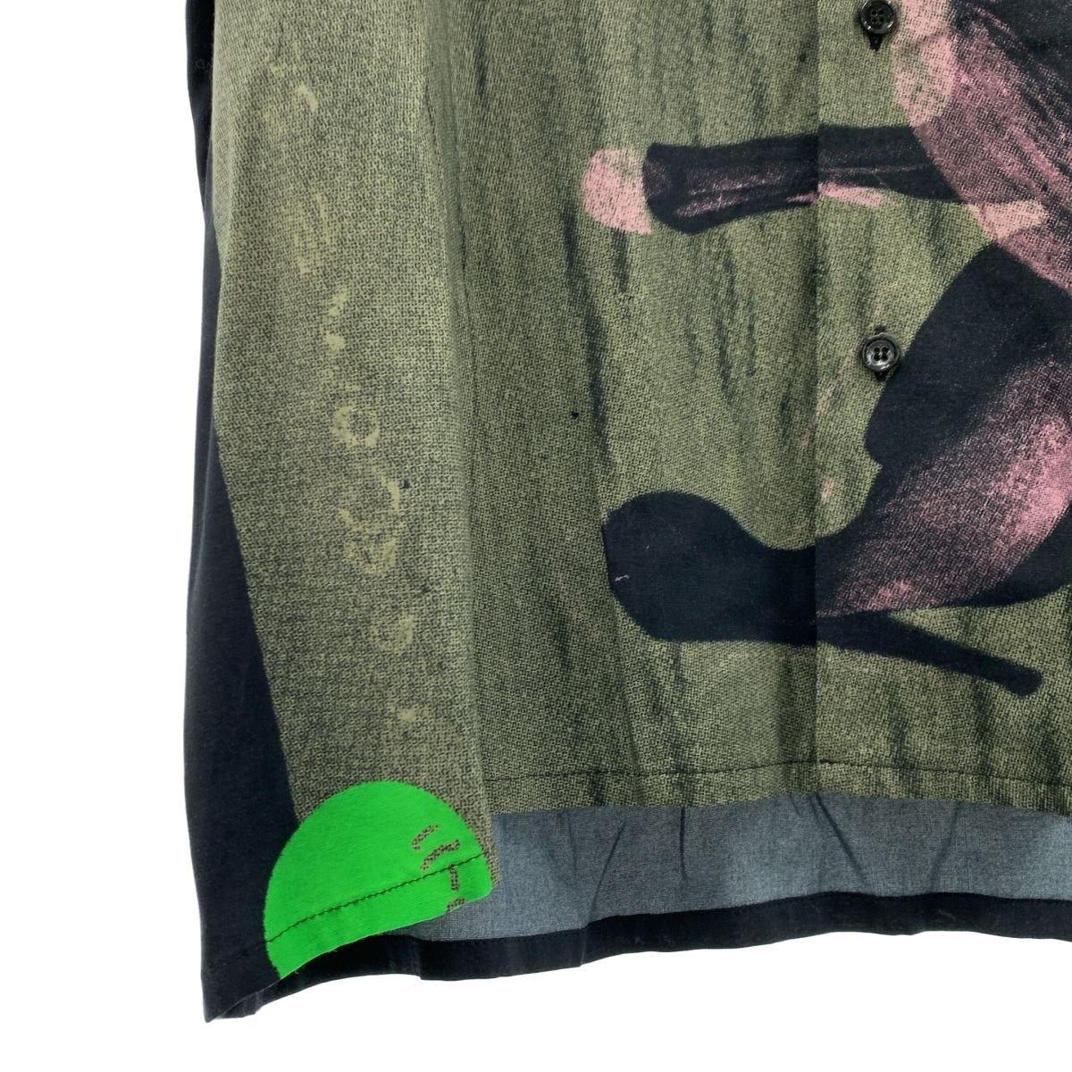 OAMC / オーエーエムシー | グラフィックプリント オープンカラーシャツ | S | ネイビー | メンズ