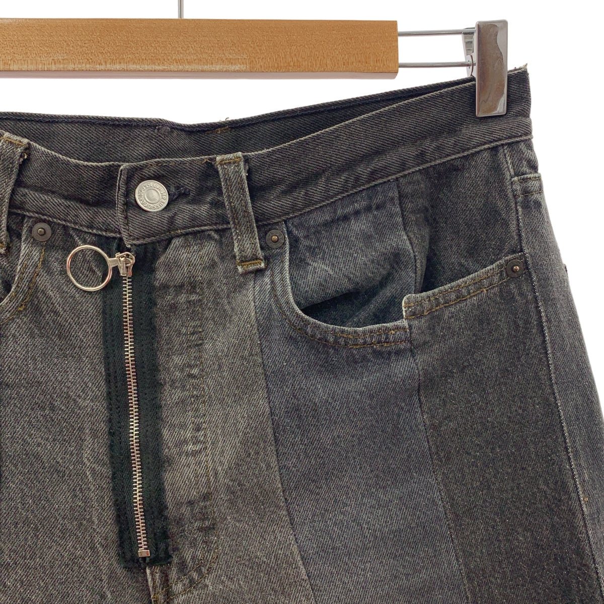 UNUSED / アンユーズド | REMAKE PATCHWORK DENIM リメイク パッチワーク デニムパンツ | 1 | ブラック | メンズ