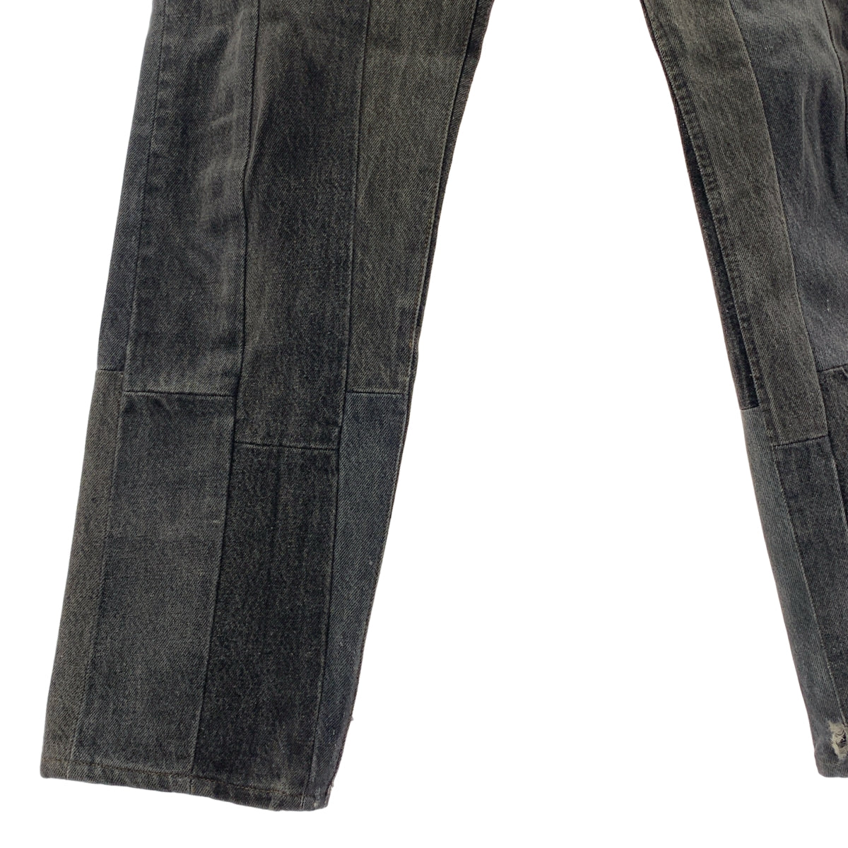 UNUSED / アンユーズド | REMAKE PATCHWORK DENIM リメイク パッチワーク デニムパンツ | 1 | ブラック | メンズ